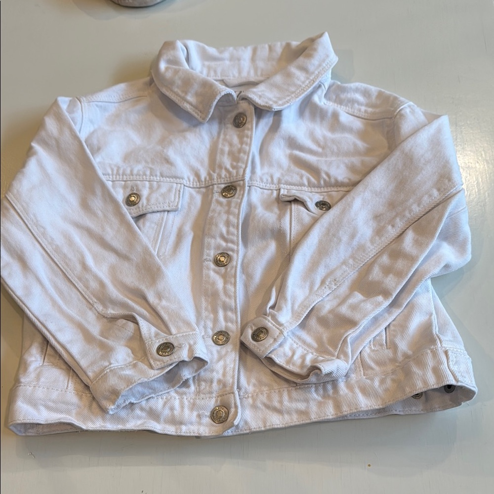Zara White Denim Jacket